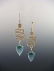Moldovite Wave Earrings